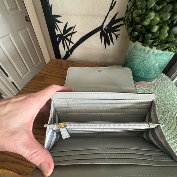 Jasper Conran Light Gray Pebble Leather Wallet euc - Picture 13 of 16